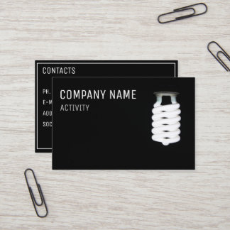 Tarjeta De Visita Electricista/diseñador ligero