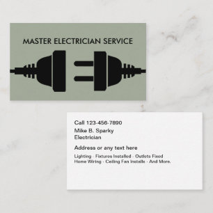 Tarjeta De Visita Electricista Diseño Moderno y Destacado