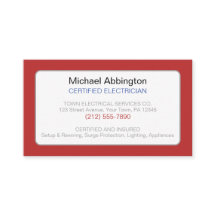 Electricista eléctrico rojo azul