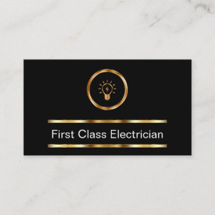 Tarjeta De Visita Electricista Elegante de Lujo