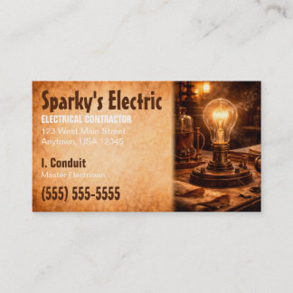 Tarjeta De Visita Electricista Maestro | Contratista Eléctrico