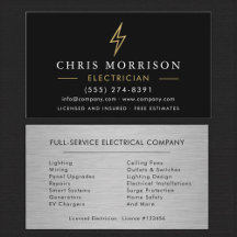 Electricista Metálico Moderno Negro Oro