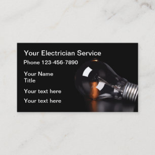 Tarjeta De Visita Electricista Moderno Ligero