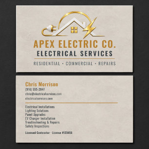Tarjeta De Visita Electricista Profesional