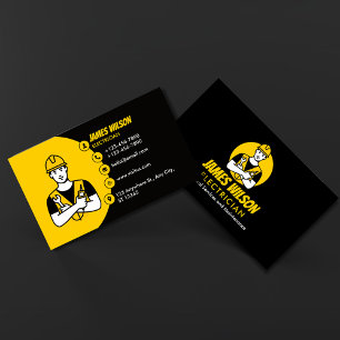 Tarjeta De Visita Electricista profesional moderno y Personalizable