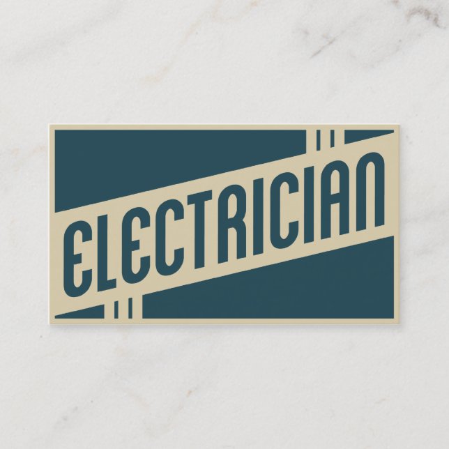Tarjeta De Visita electricista retro (Anverso)