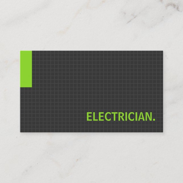 Tarjeta De Visita Electricista - Verde con múltiples propósitos (Anverso)