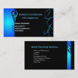Tarjeta De Visita Electricistas nacionales