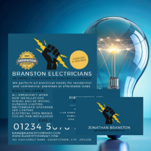 Tarjeta De Visita Electricistas Puño, Electricista
