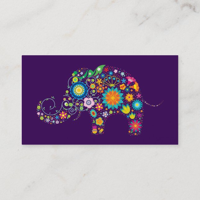 Tarjeta De Visita Elefante (Reverso)