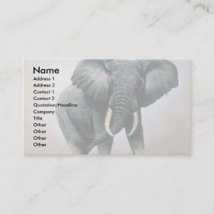Tarjeta De Visita Elefante africano