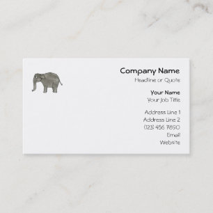 Tarjeta De Visita Elefante asiático