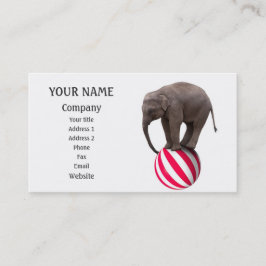 Tarjeta De Visita Elefante de equilibrio