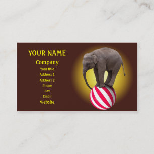 Tarjeta De Visita Elefante de equilibrio