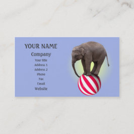 Tarjeta De Visita Elefante de equilibrio