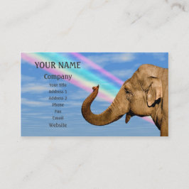 Tarjeta De Visita Elefante que agita