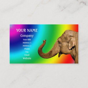 Tarjeta De Visita Elefante que agita