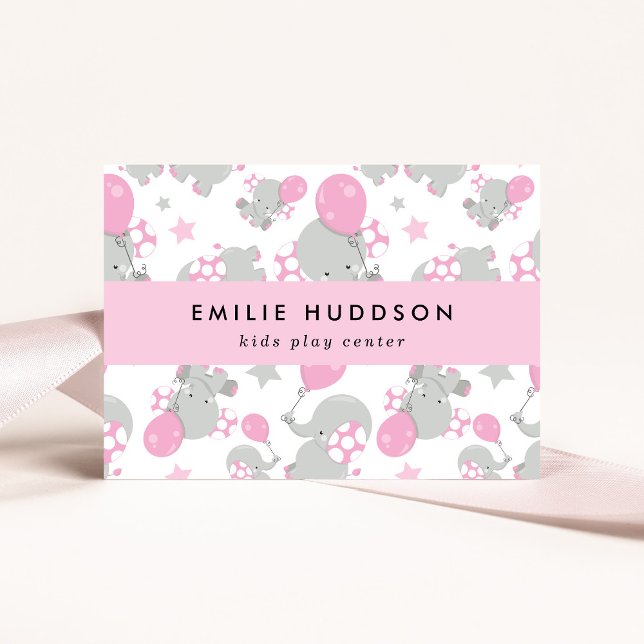 Tarjeta De Visita Elefantes Cutes, Centro de Juegos Infantiles, Cent (Subido por el creador)