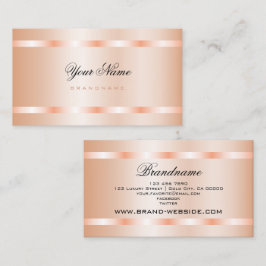 Tarjeta De Visita Elegance Pastel Rosa Luxurious Shimmering Rubor