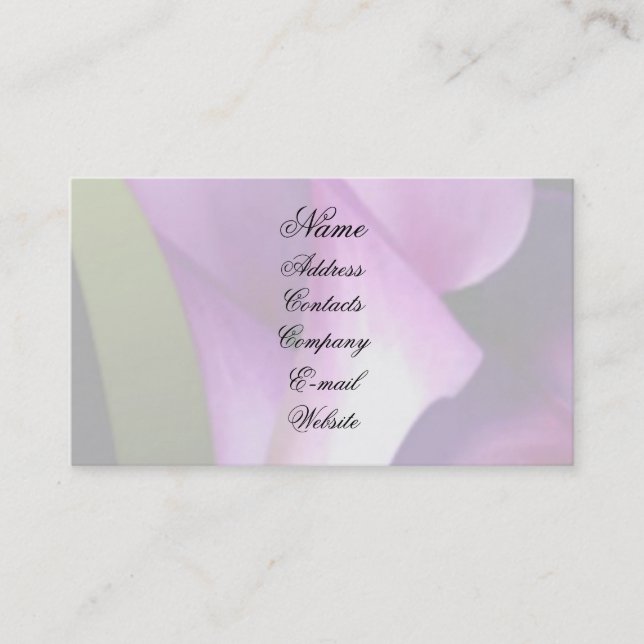 Tarjeta De Visita Elegancia (Anverso)