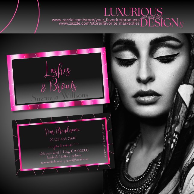 Tarjeta De Visita Elegancia Asombroso degradado negro rosado Elegant (Subido por el creador)
