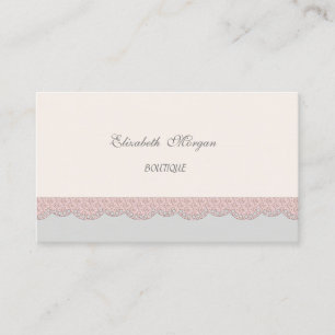 Tarjeta De Visita Elegancia Chic Lujo, Encaje