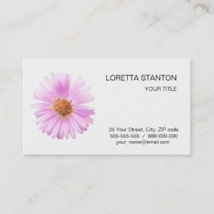 Tarjeta De Visita Elegancia de flor única