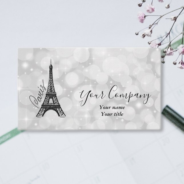 Tarjeta De Visita Elegancia de la Torre Eiffel (Subido por el creador)