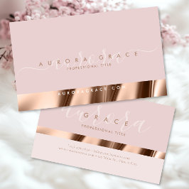 Tarjeta De Visita Elegancia de oro rosa rosa