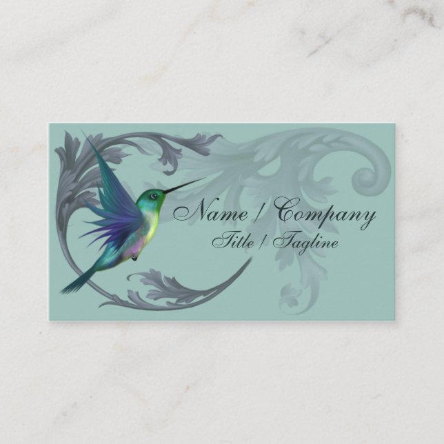 Tarjeta De Visita Elegancia del pájaro del tarareo (Anverso)