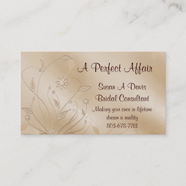 Tarjeta De Visita Elegancia del satén (Anverso)