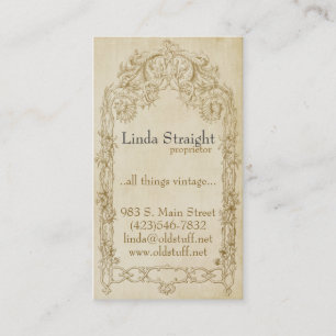 Tarjeta De Visita Elegancia del vintage