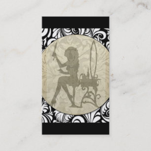 Tarjeta De Visita Elegancia divina del damasco del vintage del oro