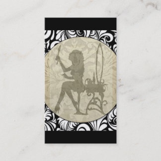 Tarjeta De Visita Elegancia divina del damasco del vintage del oro