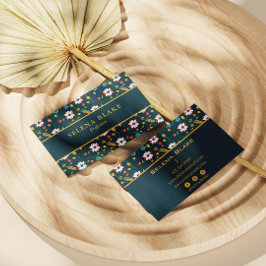Tarjeta De Visita Elegancia floral elegante | Moda moderna
