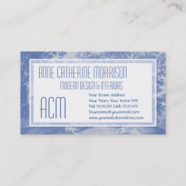 Tarjeta De Visita Elegancia lamentable del país Blue Toil de Jouy