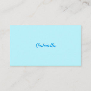 Tarjeta De Visita Elegancia mínima azul clara