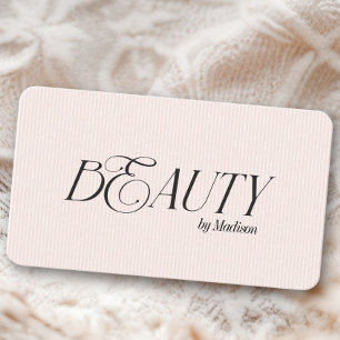 Tarjeta De Visita Elegancia moderna Belleza Feminine Rubor Rayas Ros