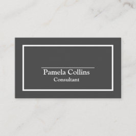 Tarjeta De Visita Elegancia moderna profesional simple gris