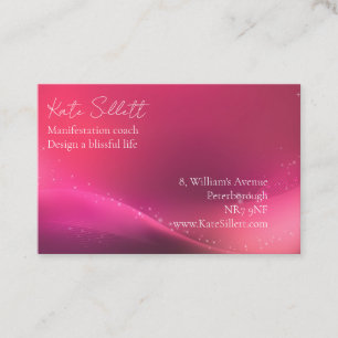 Tarjeta De Visita Elegancia profesional brillante rosa personalizabl