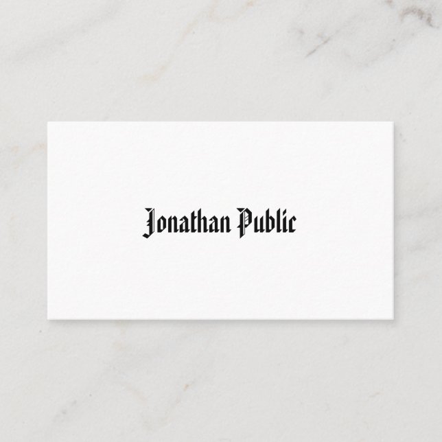 Tarjeta De Visita Elegancia profesional clásica de estilo nostálgico (Anverso)