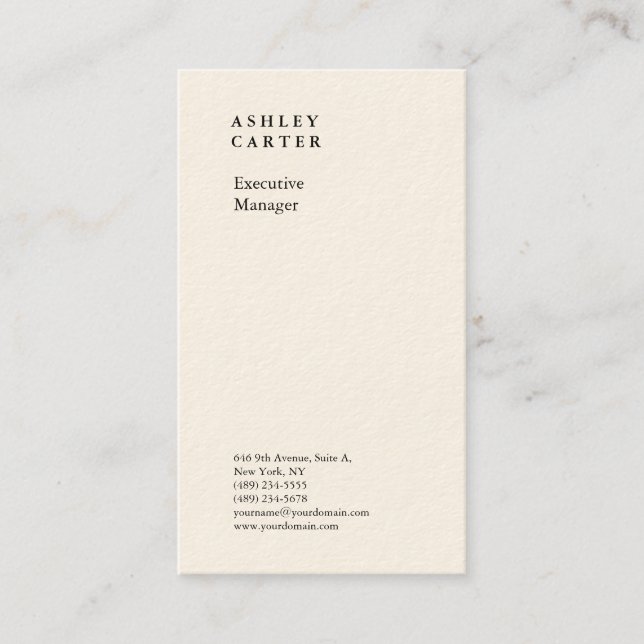Tarjeta De Visita Elegancia profesional, elegancia y modernidad mini (Anverso)