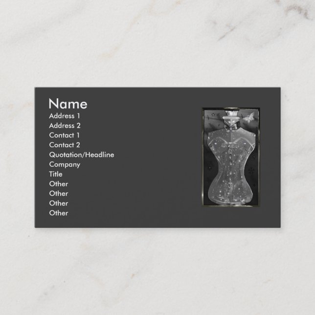 Tarjeta De Visita Elegancia simple. (Anverso)