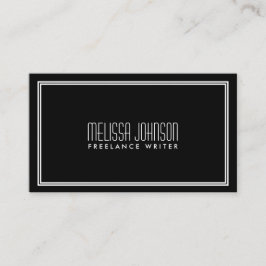 Tarjeta De Visita Elegancia simple estilo Art Deco Negro/Blanco