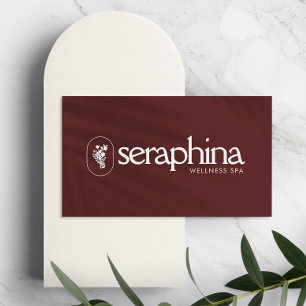 Tarjeta De Visita Elegancia Terrosa Logo Belleza, Bienestar, Spa Gra