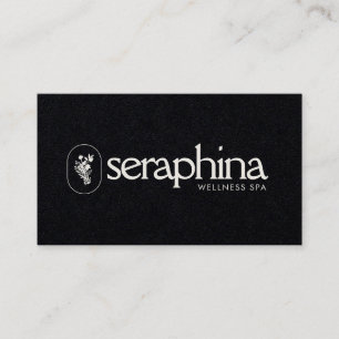 Tarjeta De Visita Elegancia Terrosa Logo Belleza, Bienestar, Spa Neg
