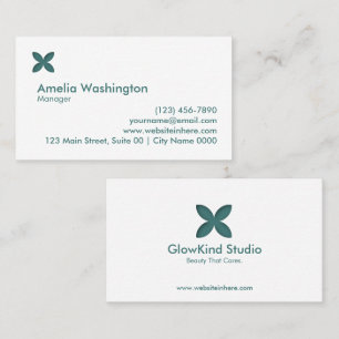 Tarjeta De Visita Elegancia Tranquila Minimal Belleza Skincare Moder