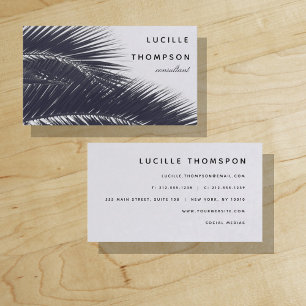 Tarjeta De Visita Elegancia Tropical Moderna Profesional