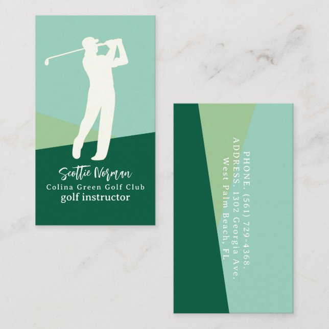 Tarjeta De Visita Elegant and Modern Golf Club (Anverso / Reverso)
