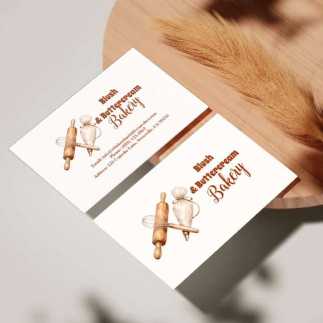 Tarjeta De Visita Elegant Artisan Bakery Branding (Subido por el creador)